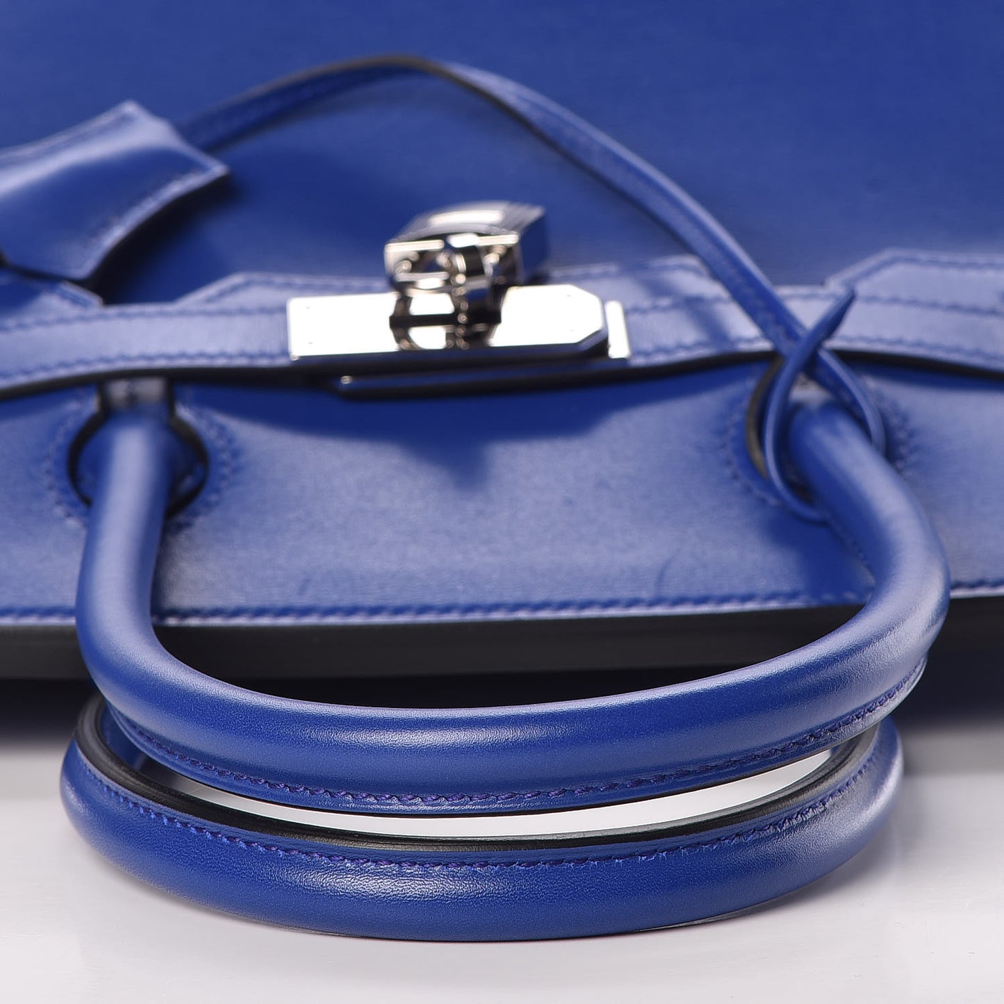 Tadelakt Birkin 30 Bleu Electrique