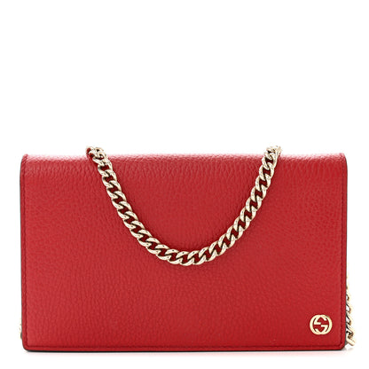 Gucci Dollar Calfskin Medium Betty Chain Wallet Tabasco 1 of 11