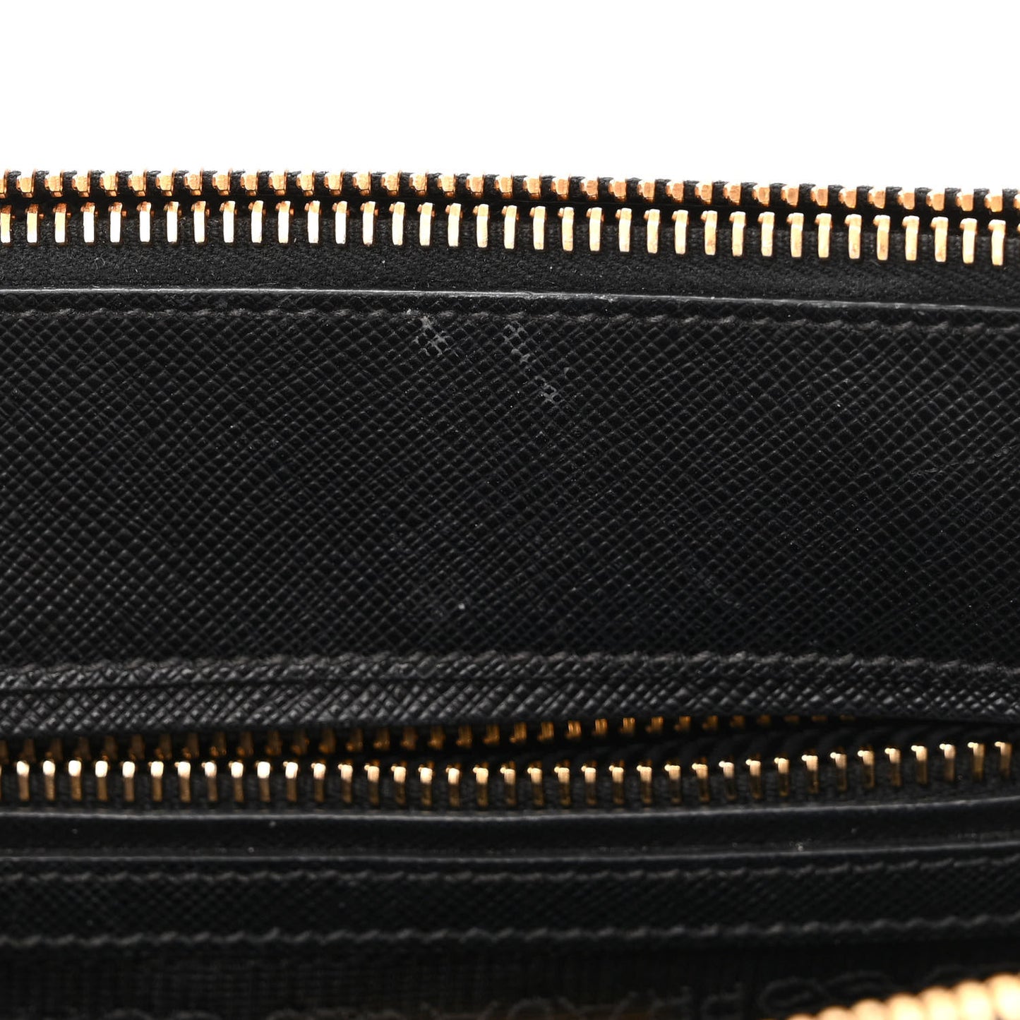 Saffiano Lux Mini Galleria Double Zip Tote Black
