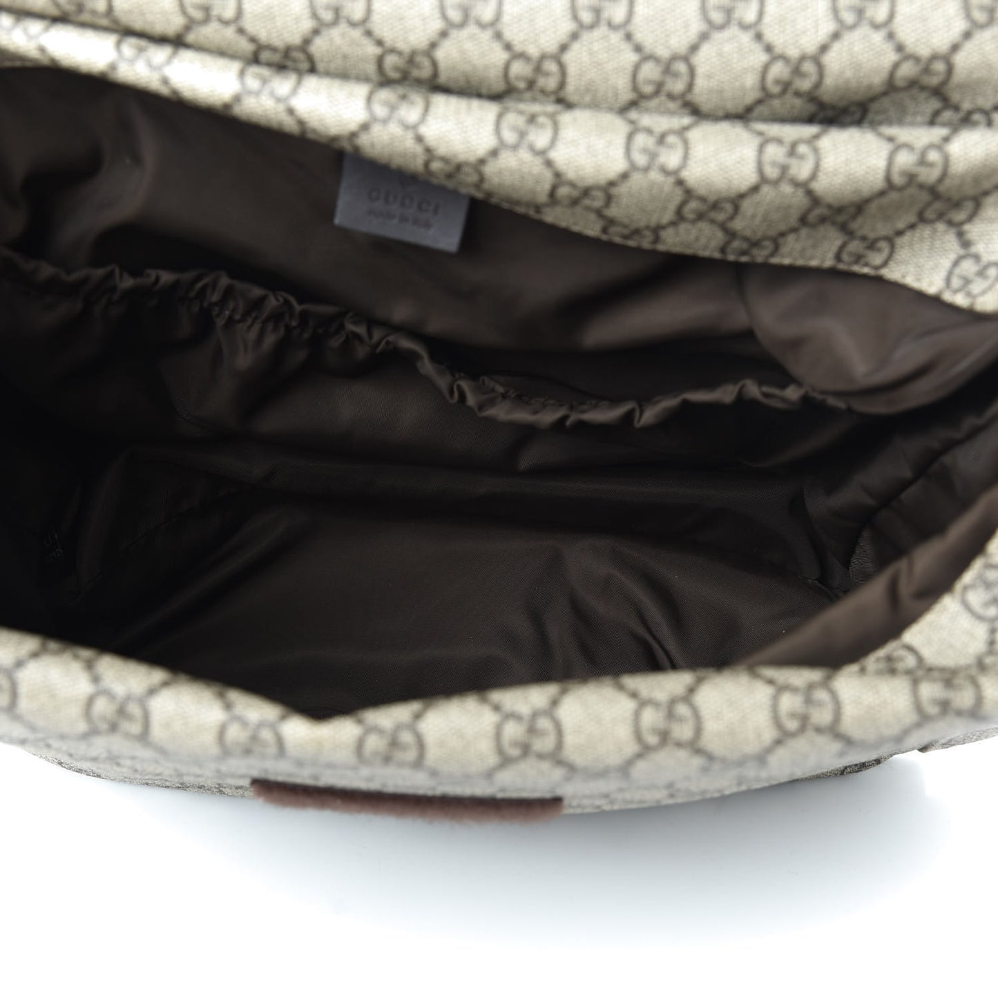 GG Plus Monogram Messenger Diaper Bag Dark Brown