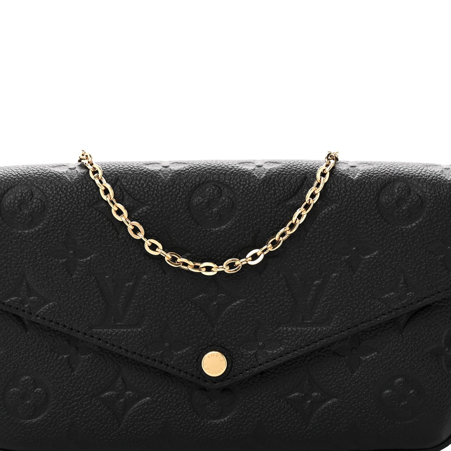 Louis Vuitton Empreinte Pochette Felicie Chain Wallet Black 7 of 10