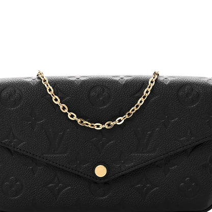 Louis Vuitton Empreinte Pochette Felicie Chain Wallet Black 7 of 10