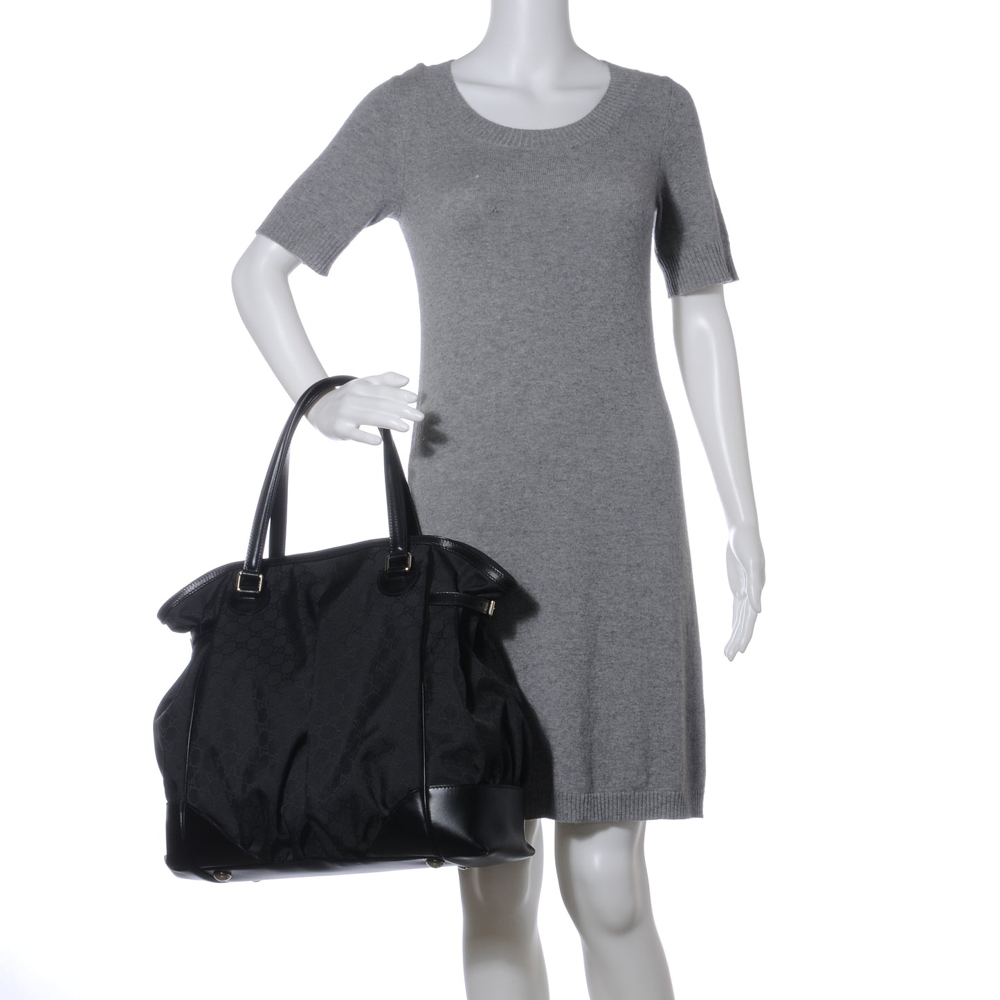 Nylon Monogram Full Moon Tote Black