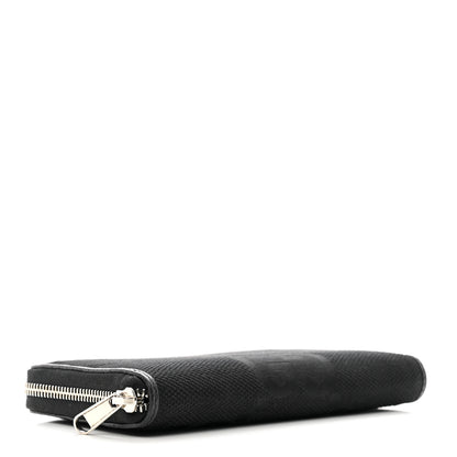 Gucci Canvas Monogram Jumbo GG Textured Dollar Calfskin Continental Wallet Black 4 of 8
