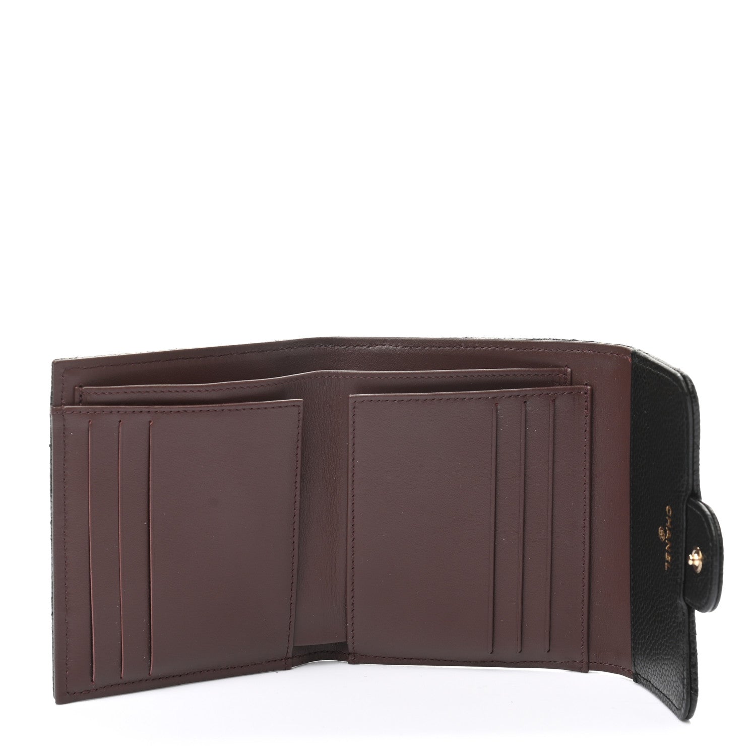 Chanel Caviar Quilted Compact Flap Wallet Black 5 of 8