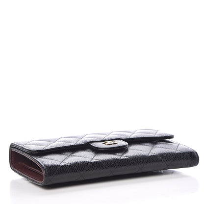 Chanel Caviar Quilted Large Flap Wallet Black 4 of 9