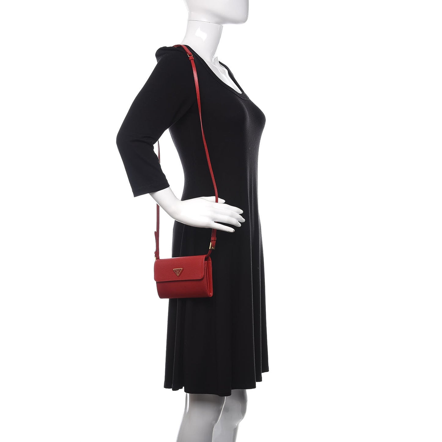 Vitello Move Flap Wallet With Strap Fuoco