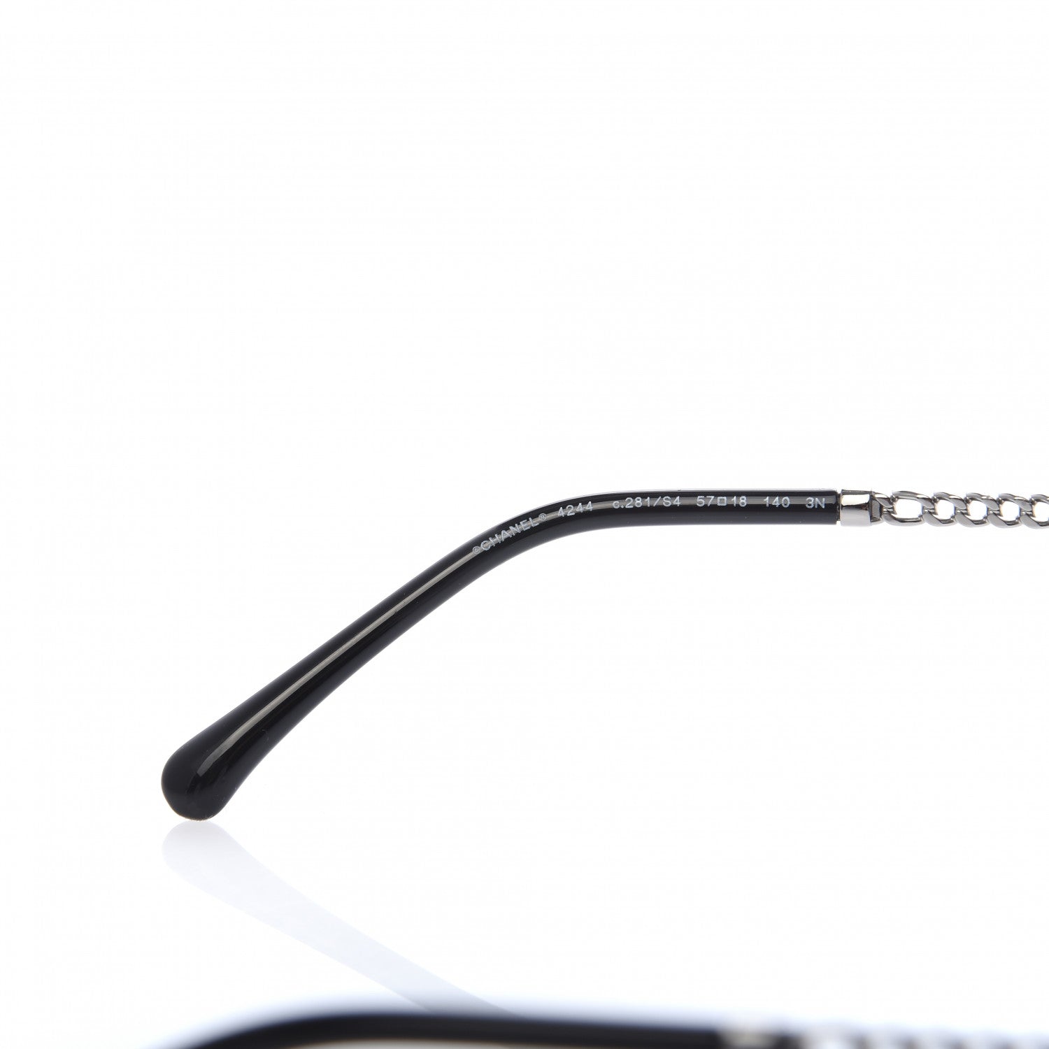 Chanel Chain Square Sunglasses 4244 Black 4 of 6