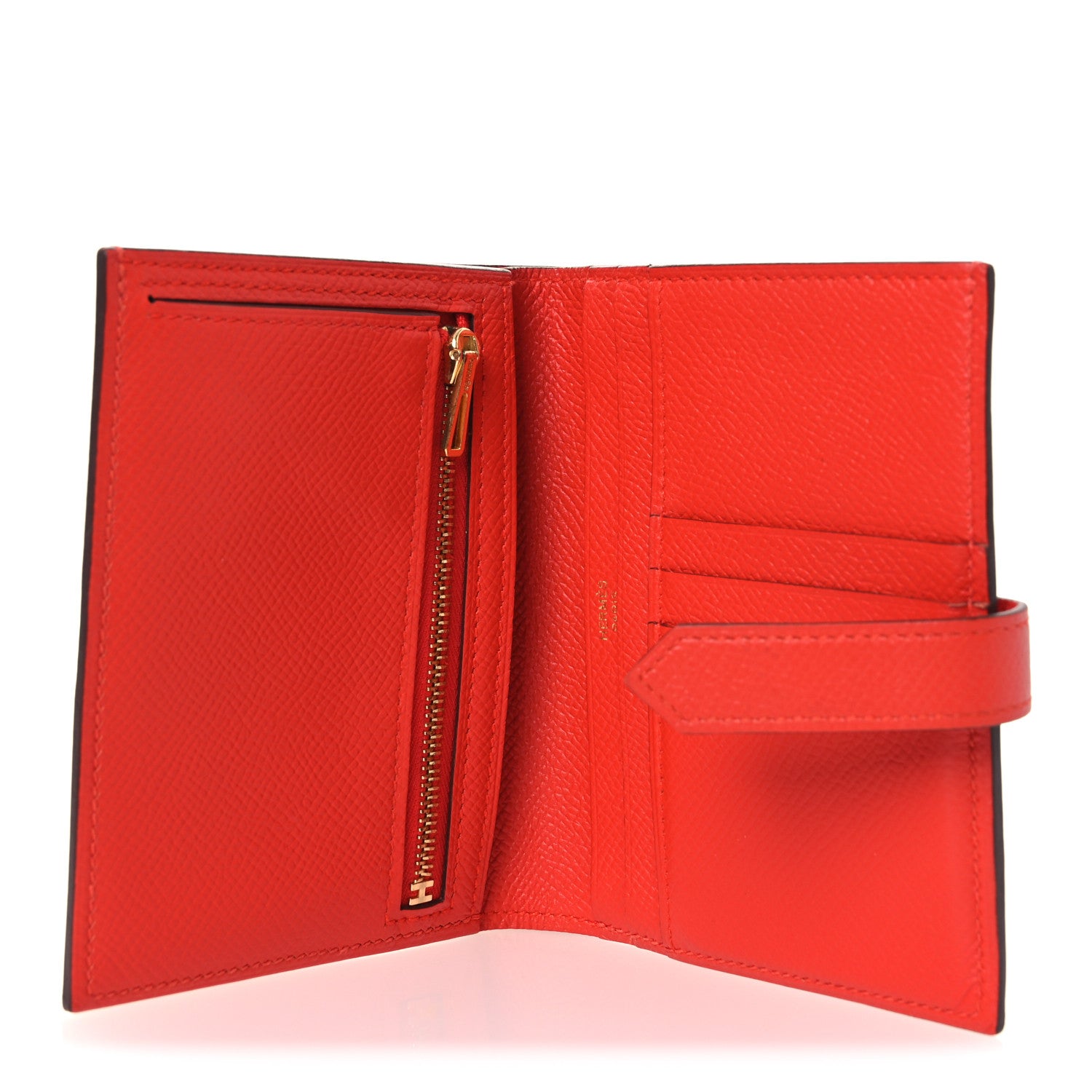 Hermes Epsom Bearn Compact Wallet Rouge Tomate 5 of 8