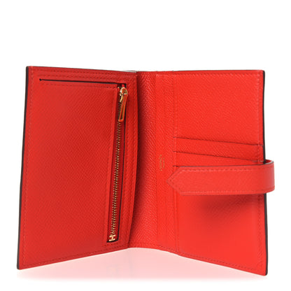 Hermes Epsom Bearn Compact Wallet Rouge Tomate 5 of 8