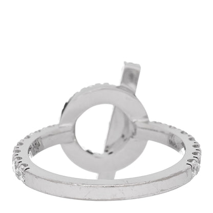 Hermes 18K White Gold Diamond Finesse Ring 52 6 3 of 5