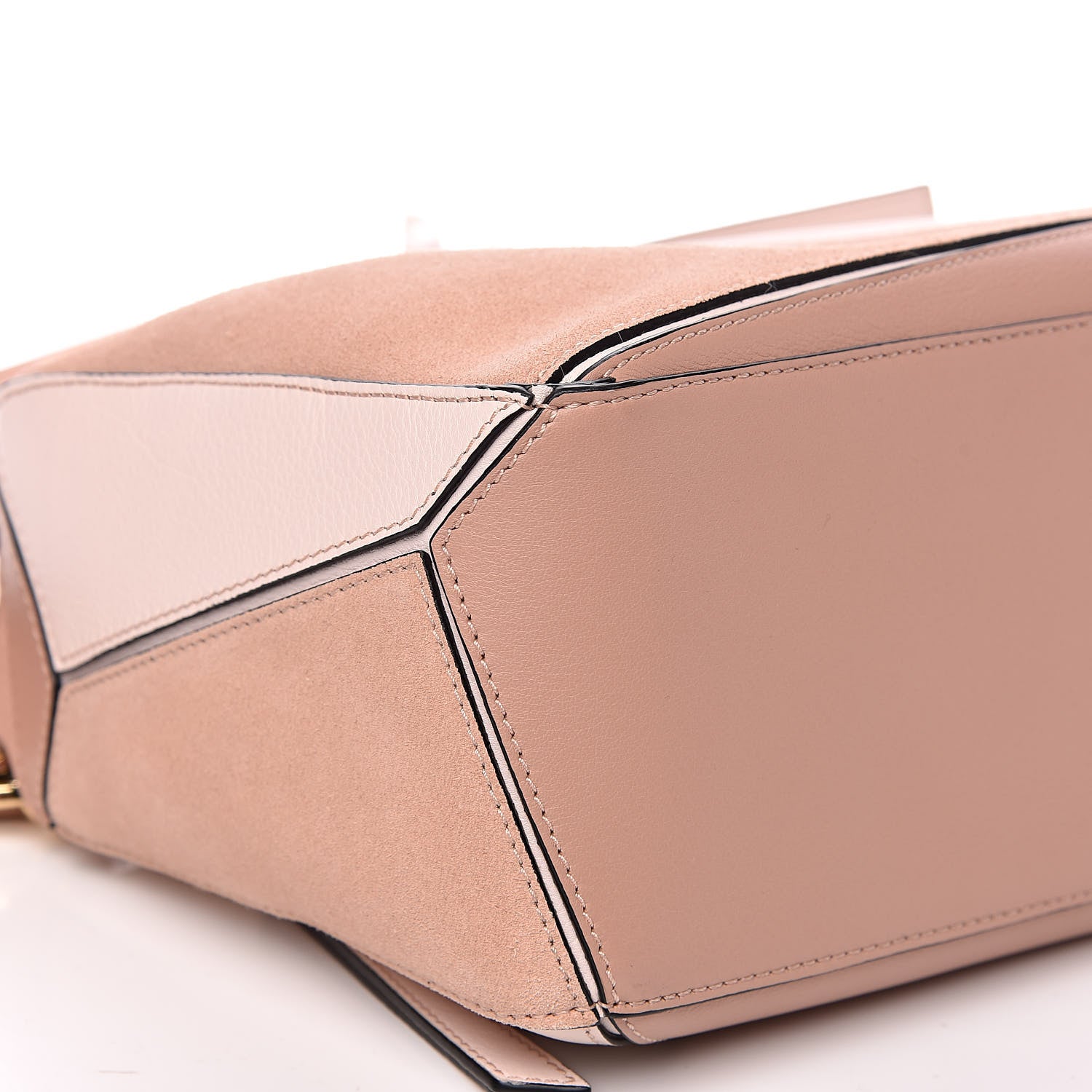 Loewe Calfskin Suede Small Puzzle Bag Blush 8 of 9