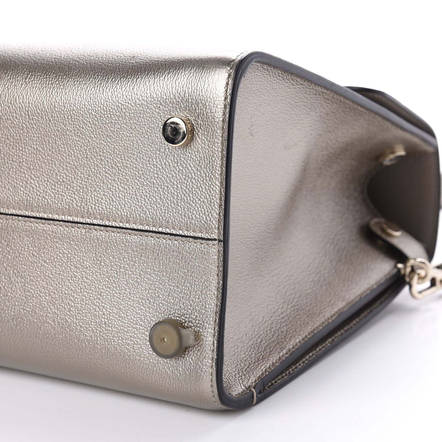 Christian Dior Metallic Grained Calfskin Medium Diorever Flap Gold 7 of 9