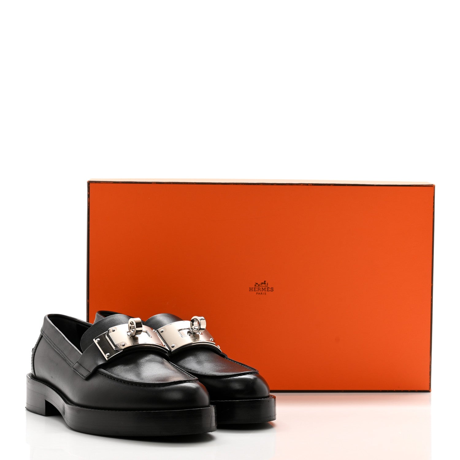 Hermes Calfskin Womens Hot Loafer 35 Black 12 of 12