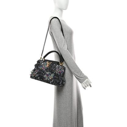 Louis Vuitton Tweed Calfskin Capucines MM Multicolor 2 of 9