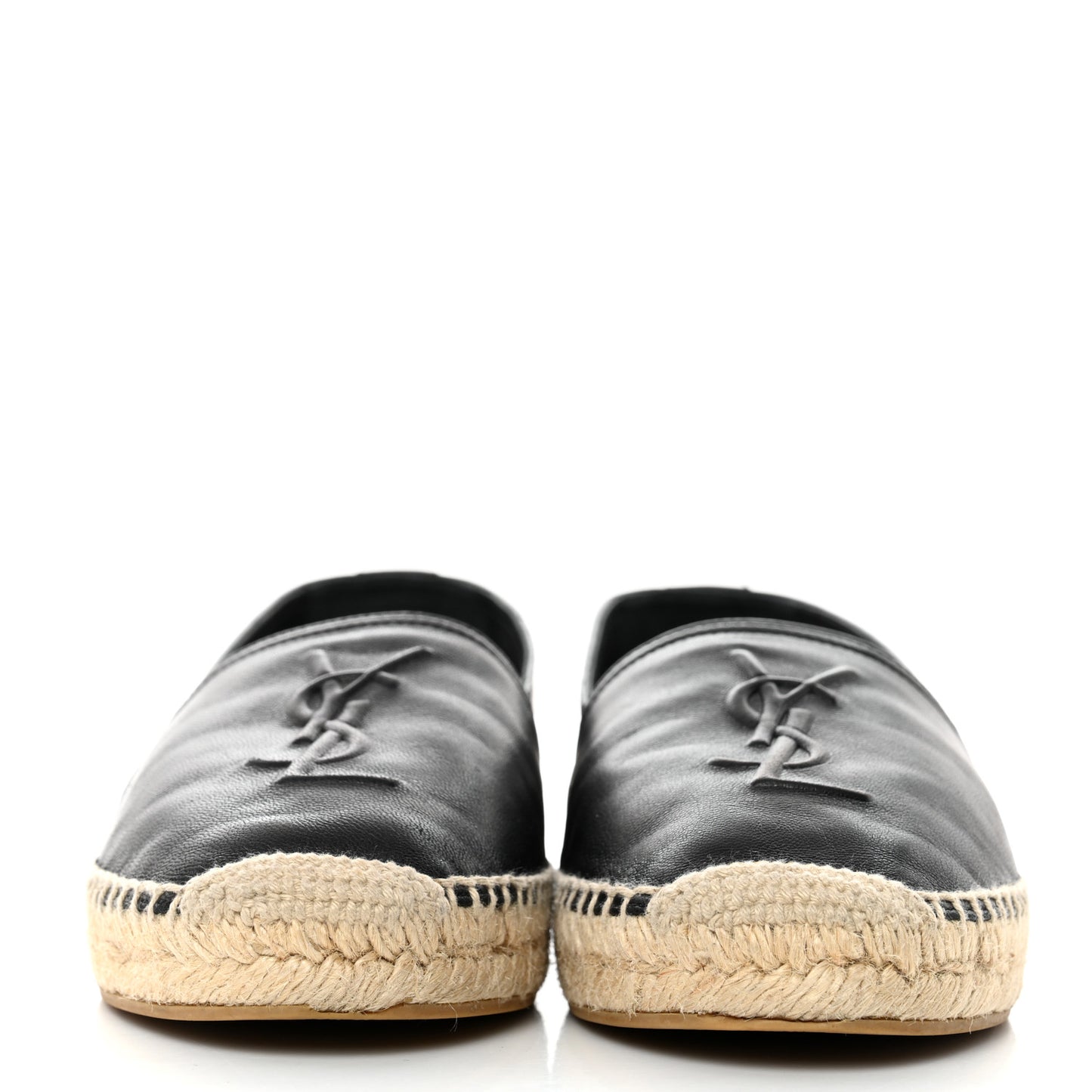Lambskin Monogram Espadrilles 36.5 Black
