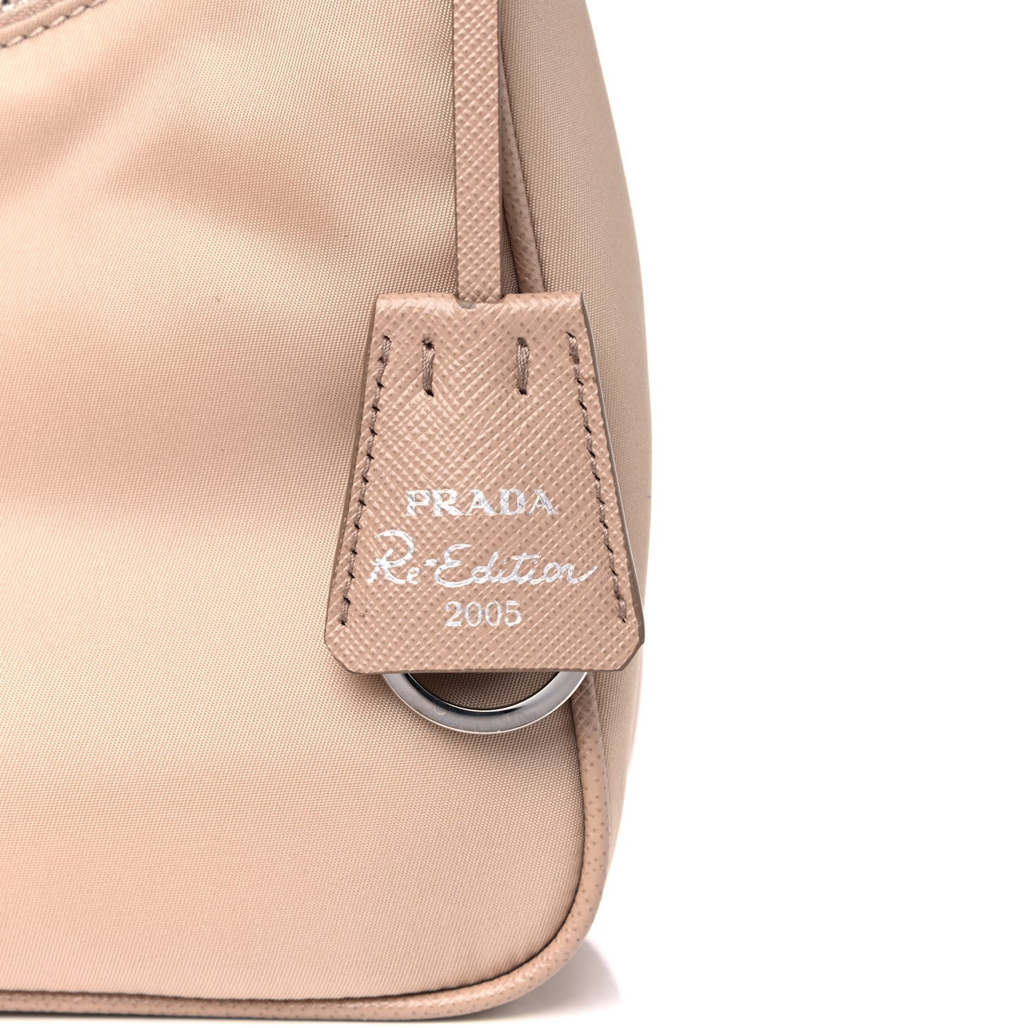 Re-Nylon Saffiano Mini Re-Edition 2005 Bag Cammeo