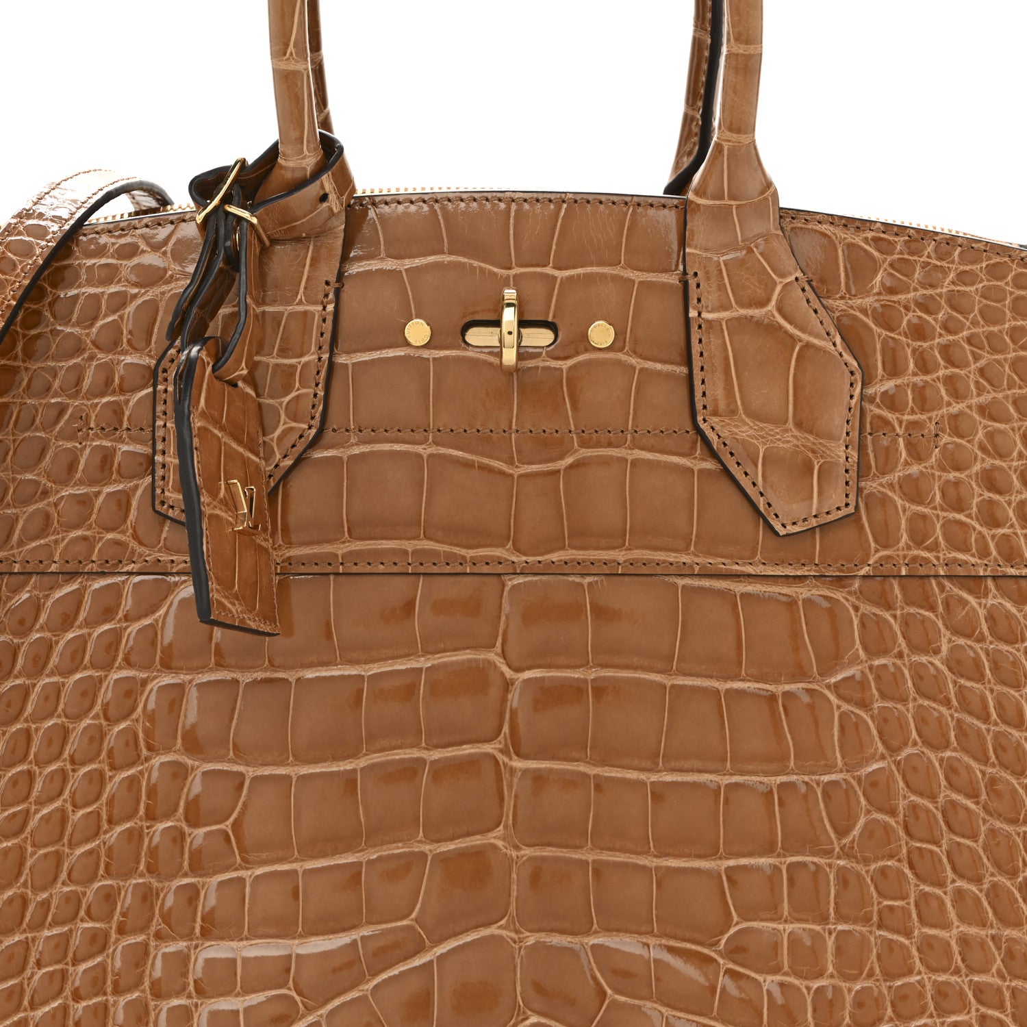 Louis Vuitton Alligator City Steamer MM Sienna Brown 7 of 15