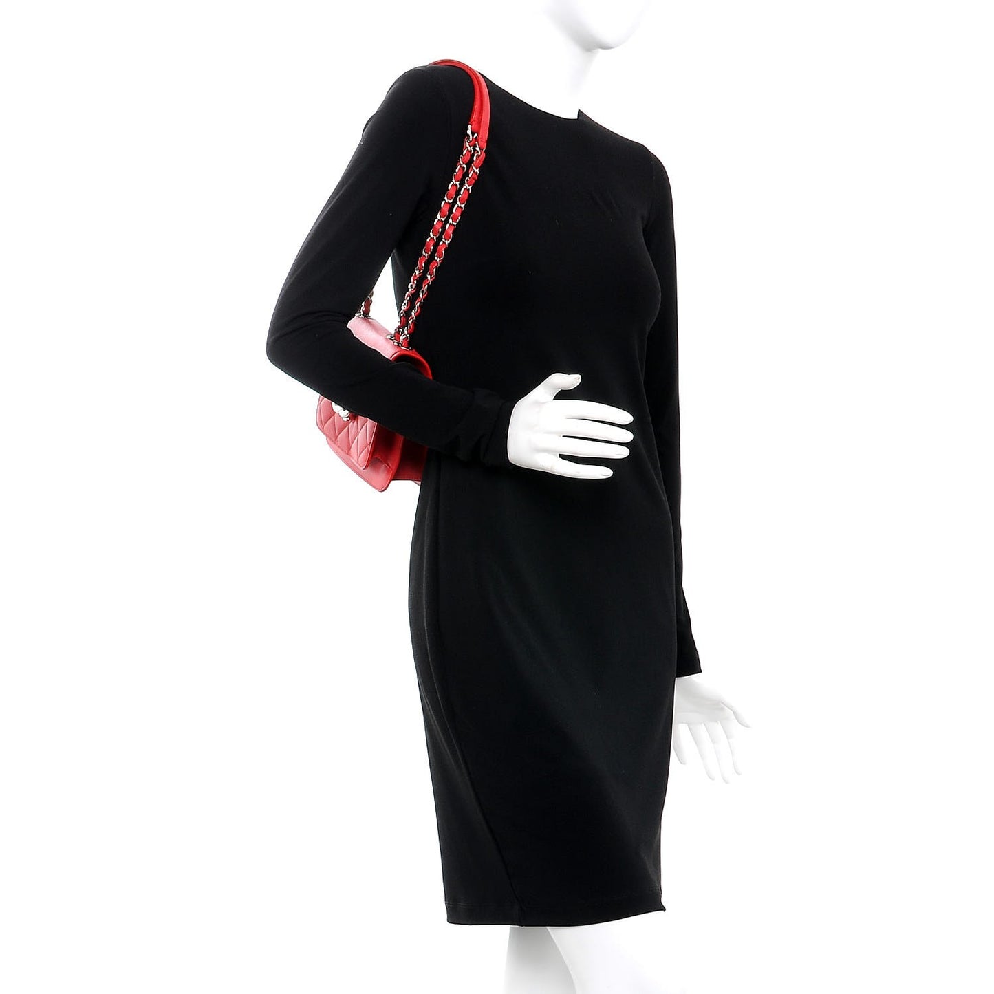 Caviar Quilted CC Box Flap Red