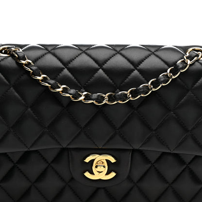 Chanel Lambskin Quilted Medium Double Flap Black 8 of 13