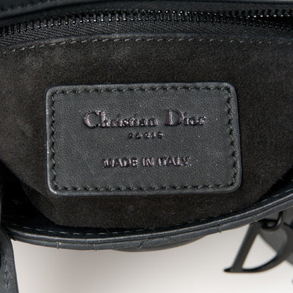 Christian Dior Ultra Matte Calfskin Cannage Mini Lady Dior Black 6 of 11