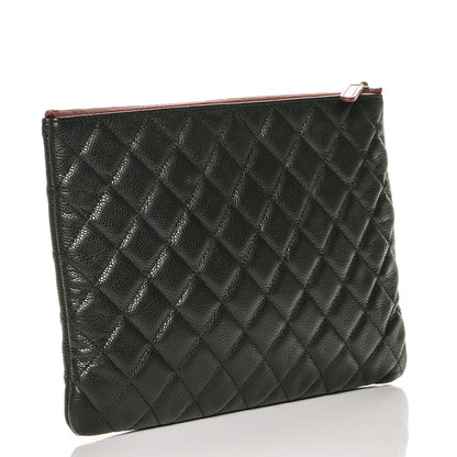 Chanel Caviar Quilted Medium Cosmetic Case Black 3 of 7