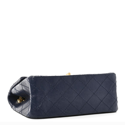 Chanel Aged Calfskin Quilted 2.55 Reissue Mini Flap Navy 4 of 10