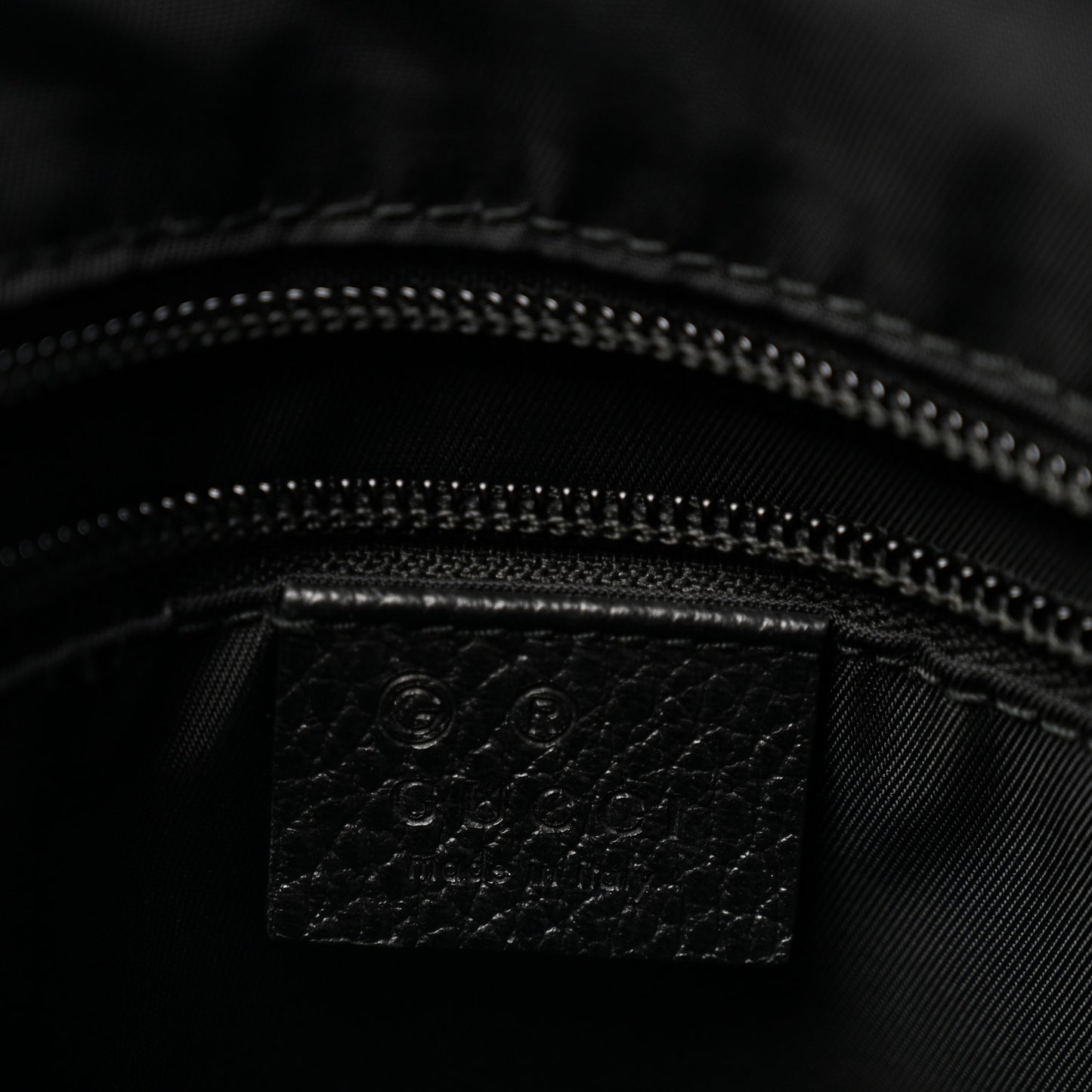 Nylon Monogram Double Buckle Flap Messenger Bag Black
