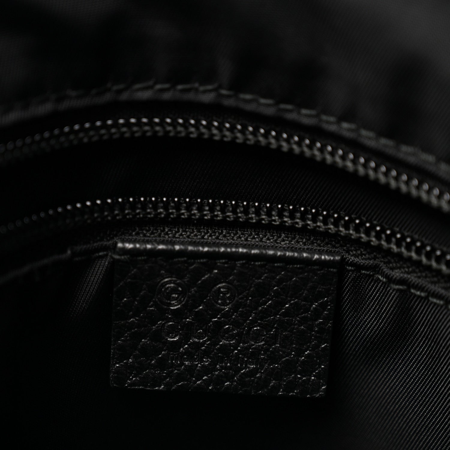 Gucci Nylon Monogram Double Buckle Flap Messenger Bag Black 5 of 13