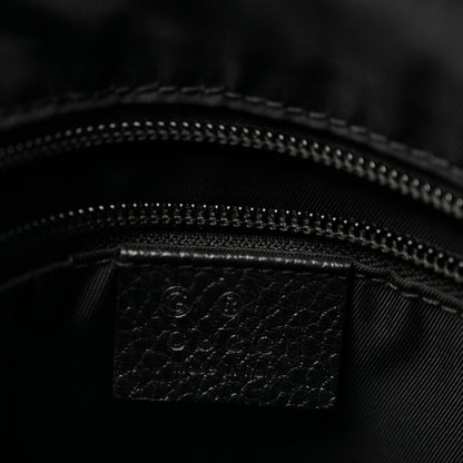 Gucci Nylon Monogram Double Buckle Flap Messenger Bag Black 5 of 13