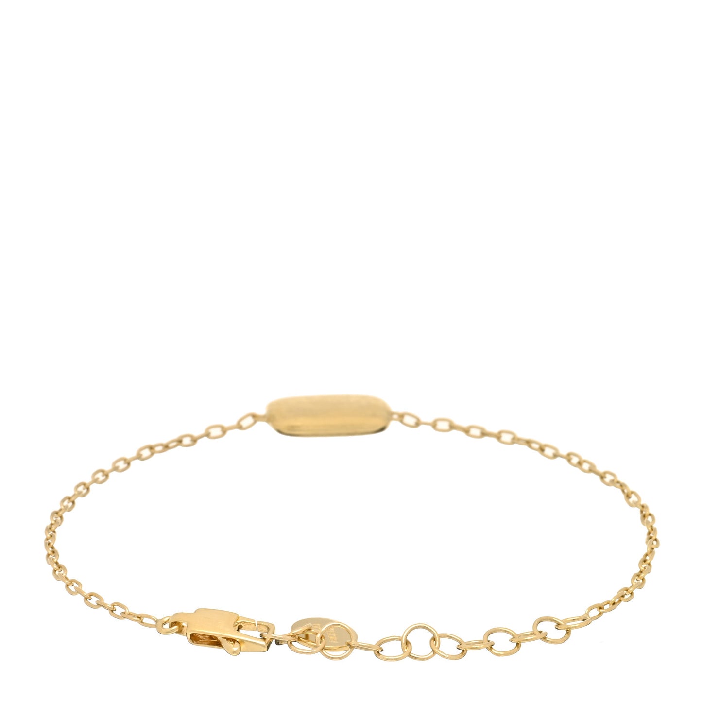 18K Yellow Gold Delicati Rectangle Single Station Bracelet