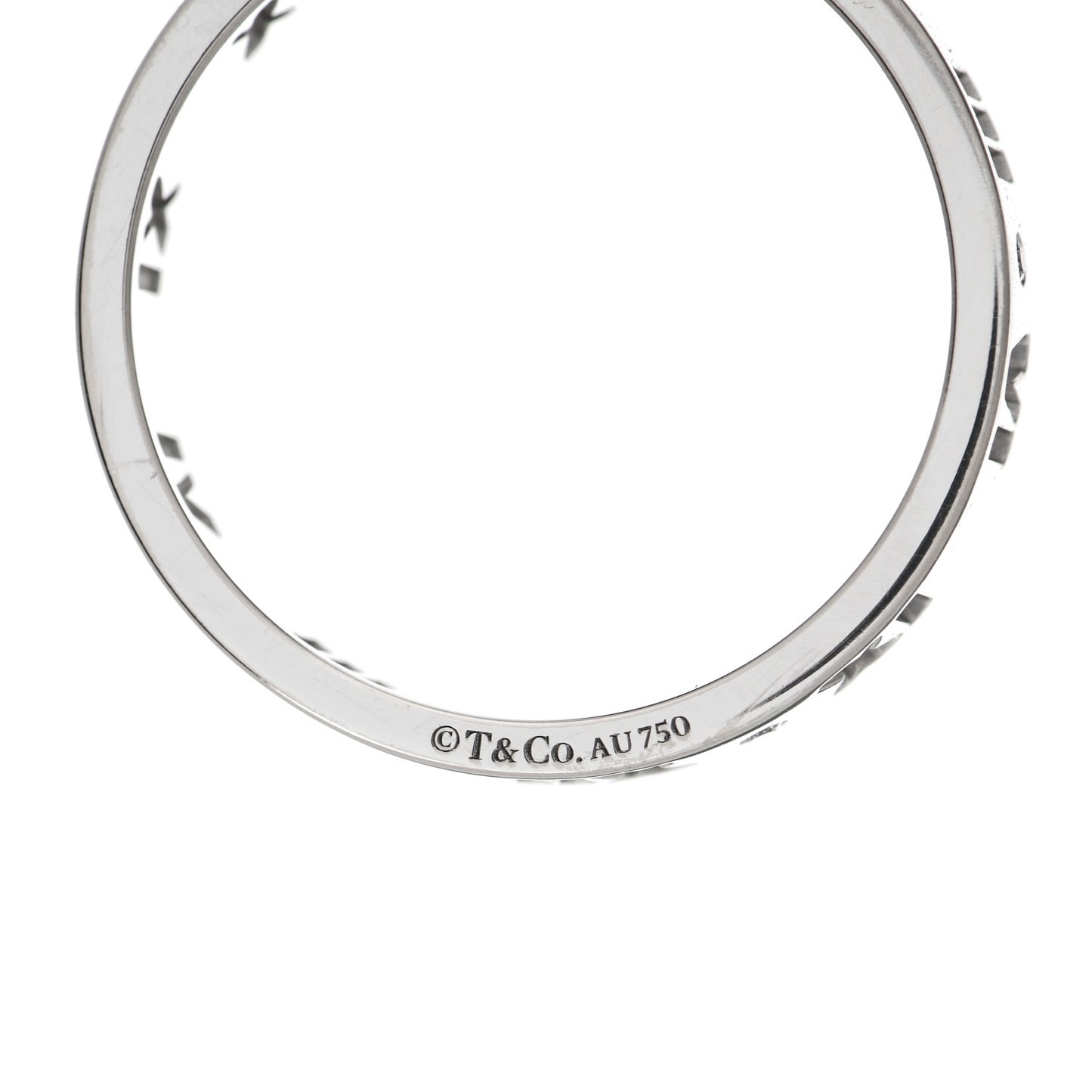 18K White Gold Diamond Atlas Pierced Ring 64 10.75