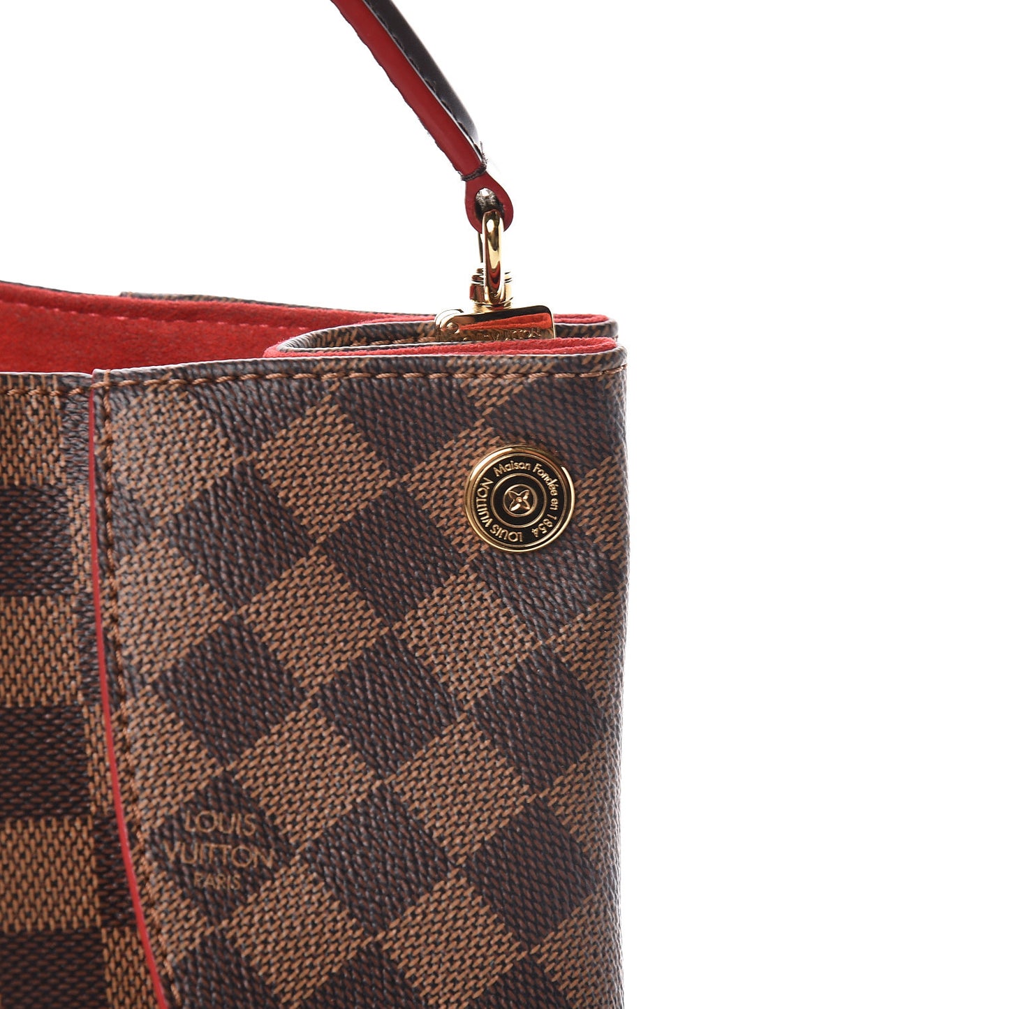 Damier Ebene Caissa Hobo Cherry