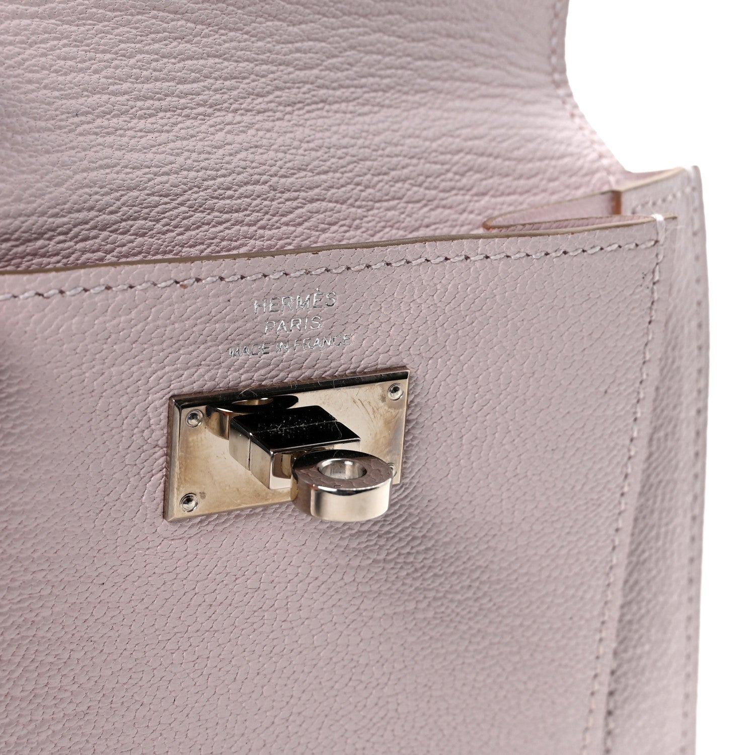 Hermes Chevre Mysore Kelly Pocket Compact Wallet Mauve Pale 6 of 7
