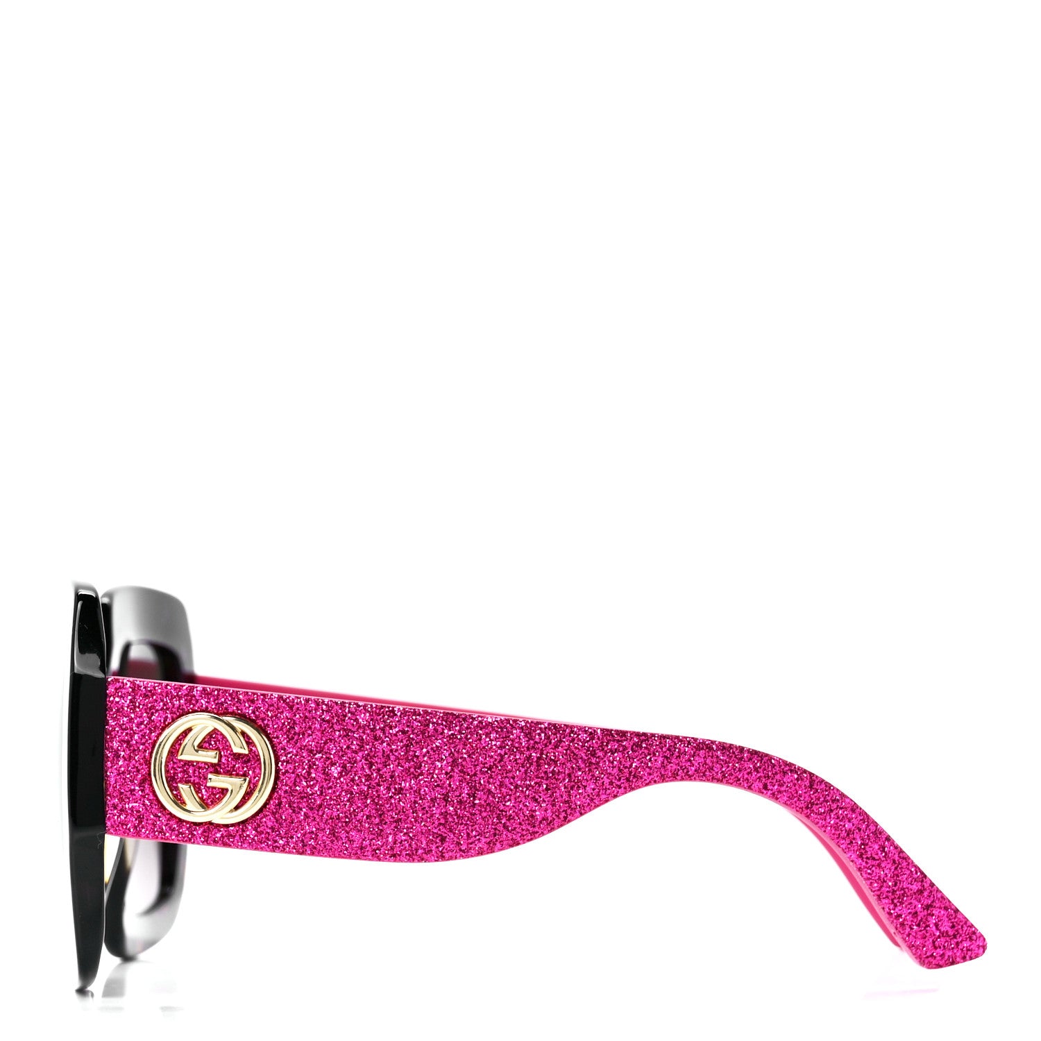 Gucci Square Frame GG0102S Sunglasses Glitter Pink Multi 3 of 9