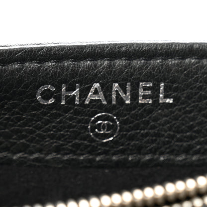Chanel Calfskin Strass Studded Mini Phone Holder Clutch Black 7 of 13