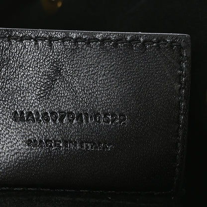 Saint Laurent Smooth Calfskin Paris VII Large Flat Hobo Black 8 of 8