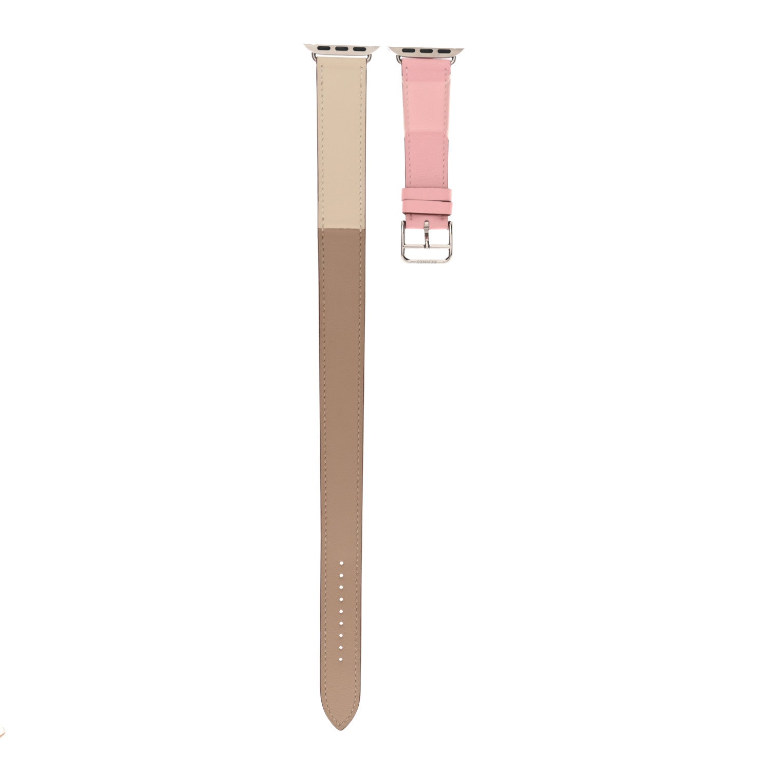 Hermes Swift 40mm Apple Watch Double Tour Band Rose Sakura Craie Argile 1 of 4