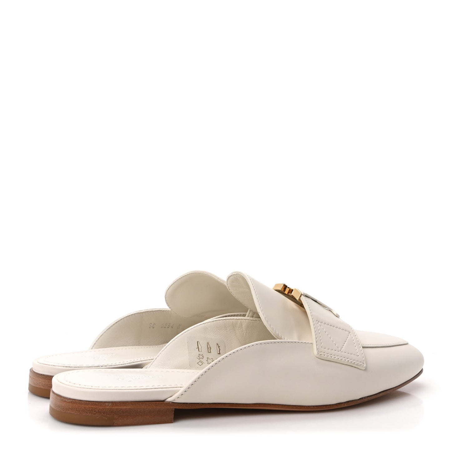 Calfskin LV Mare Open Back Loafers 40 White