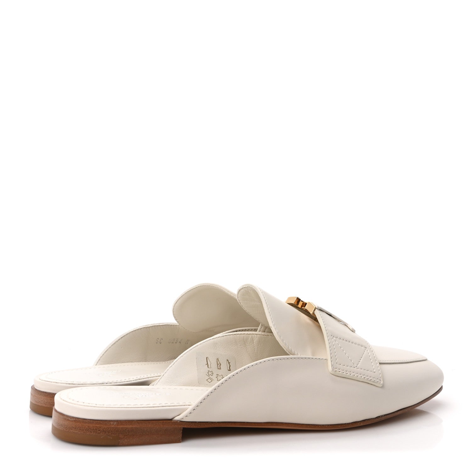 Louis Vuitton Calfskin LV Mare Open Back Loafers 40 White 5 of 9