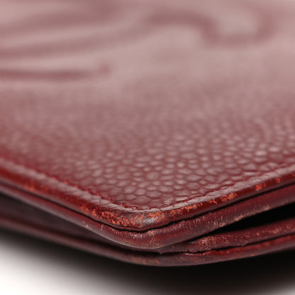 Chanel Caviar Timeless CC Yen Wallet Burgundy 11 of 15