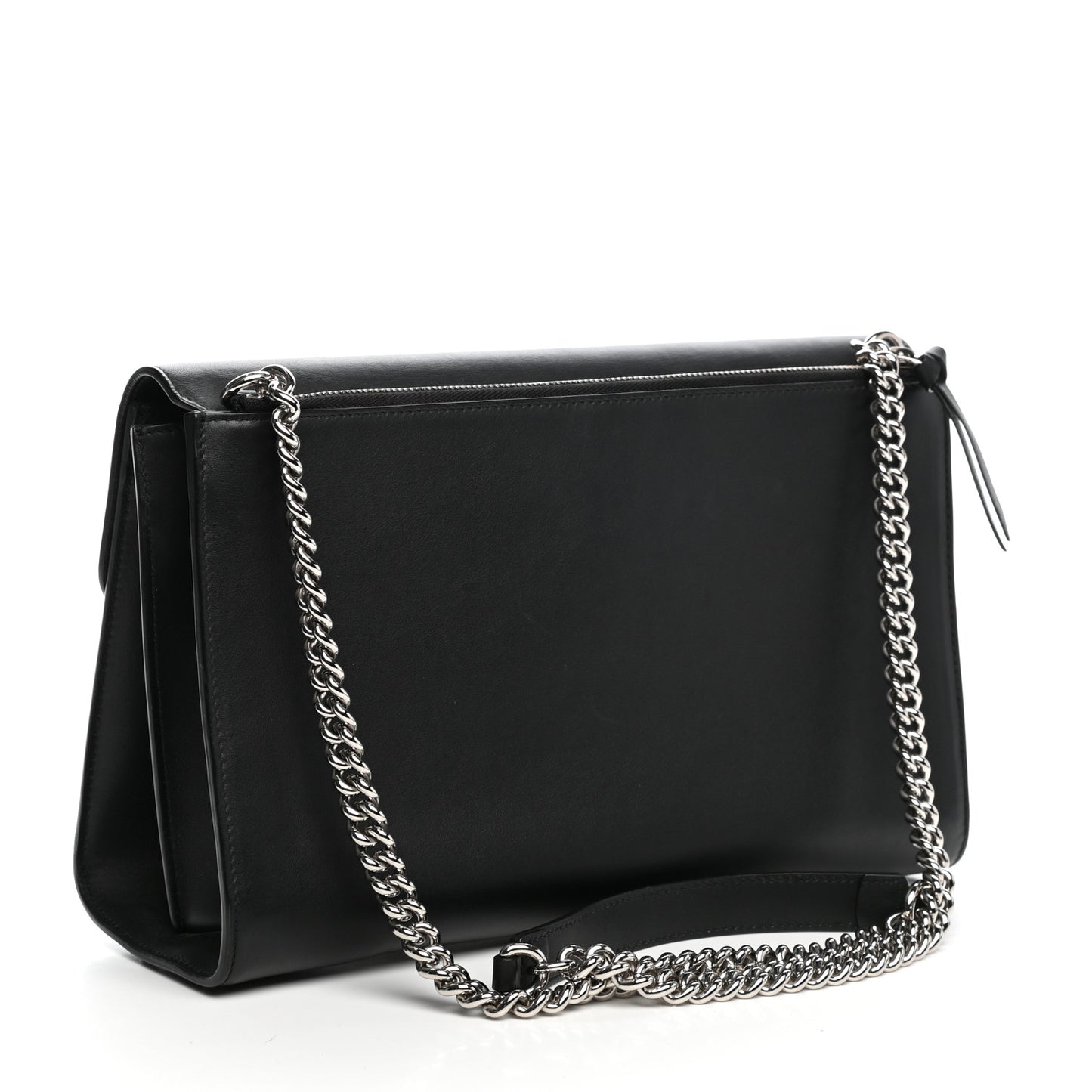 Moon Calfskin Medium Interlocking G Shoulder Bag Black