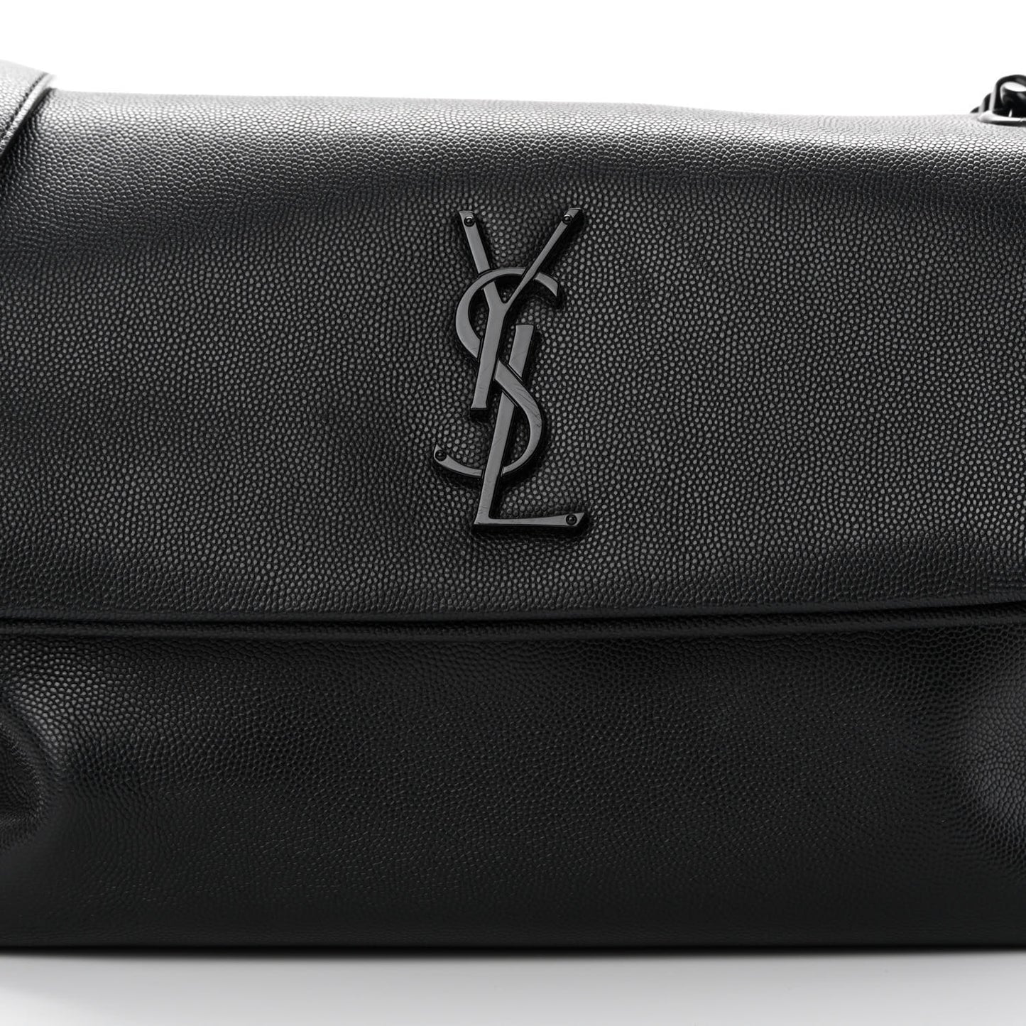 Grain De Poudre Medium West Hollywood Monogram Fold-Over Black