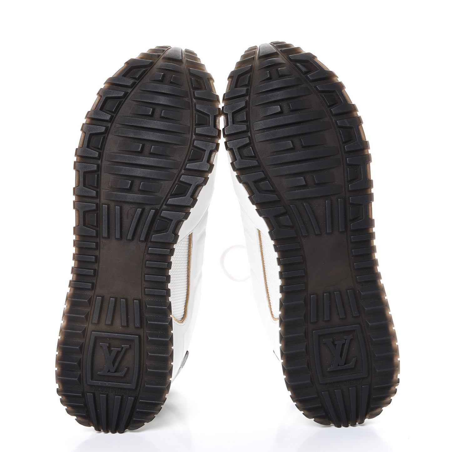 Calfskin Monogram Run Away Sneakers 38 White