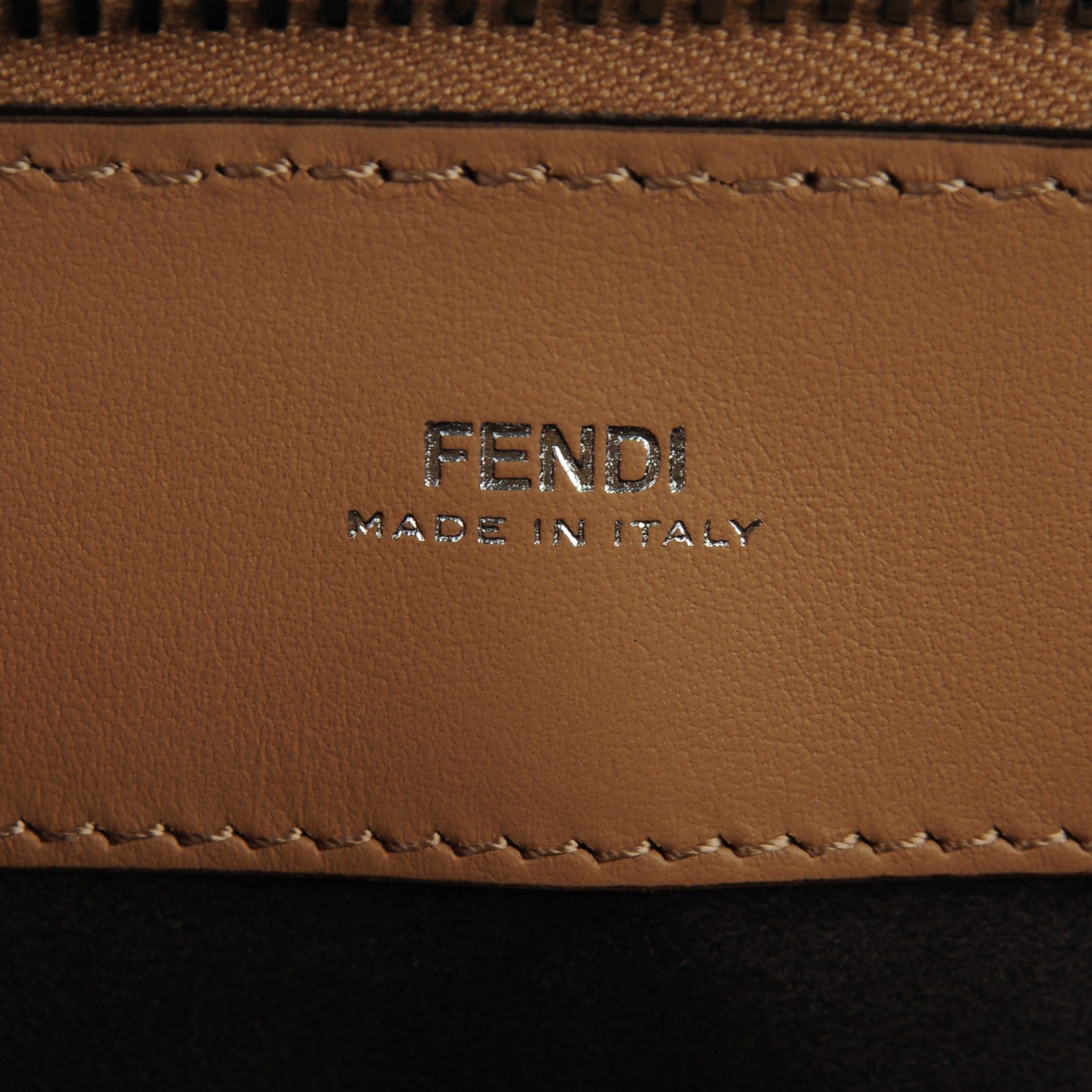Fendi Vitello Baltico Dolce DotCom Satchel Cuoio Mirto 7 of 8