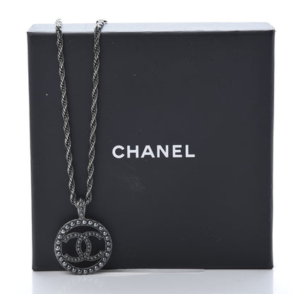Chanel Ruthenium Pearl CC Short Necklace Dark Grey 5 of 5