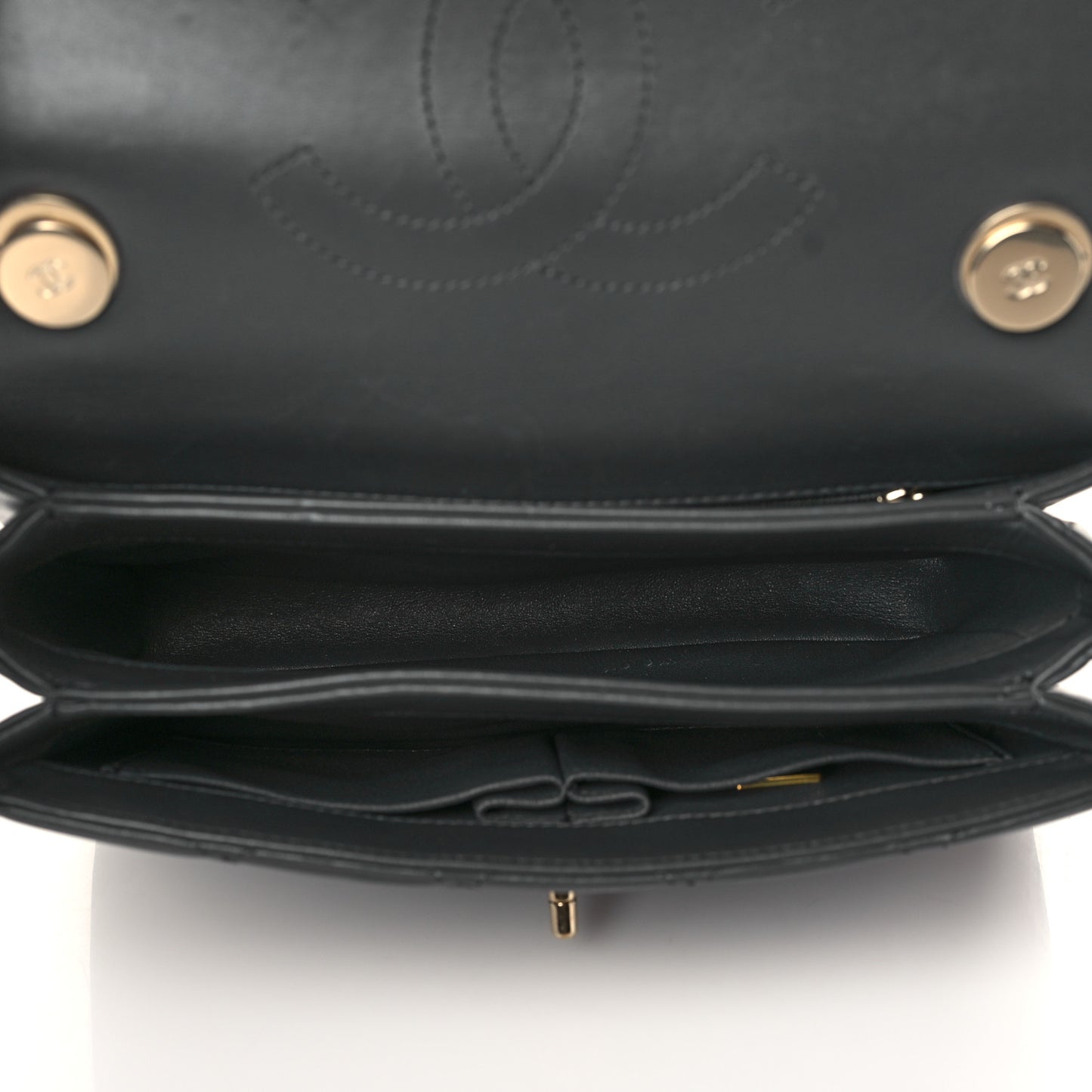 Lambskin Quilted Small Trendy CC Dual Handle Flap Bag Dark Grey