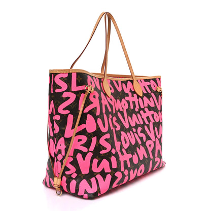 Louis Vuitton Monogram Graffiti Neverfull GM Fuchsia 3 of 10