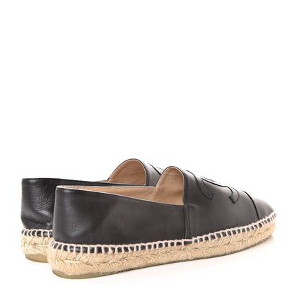 Chanel Lambskin CC Espadrilles 39 Black 4 of 10