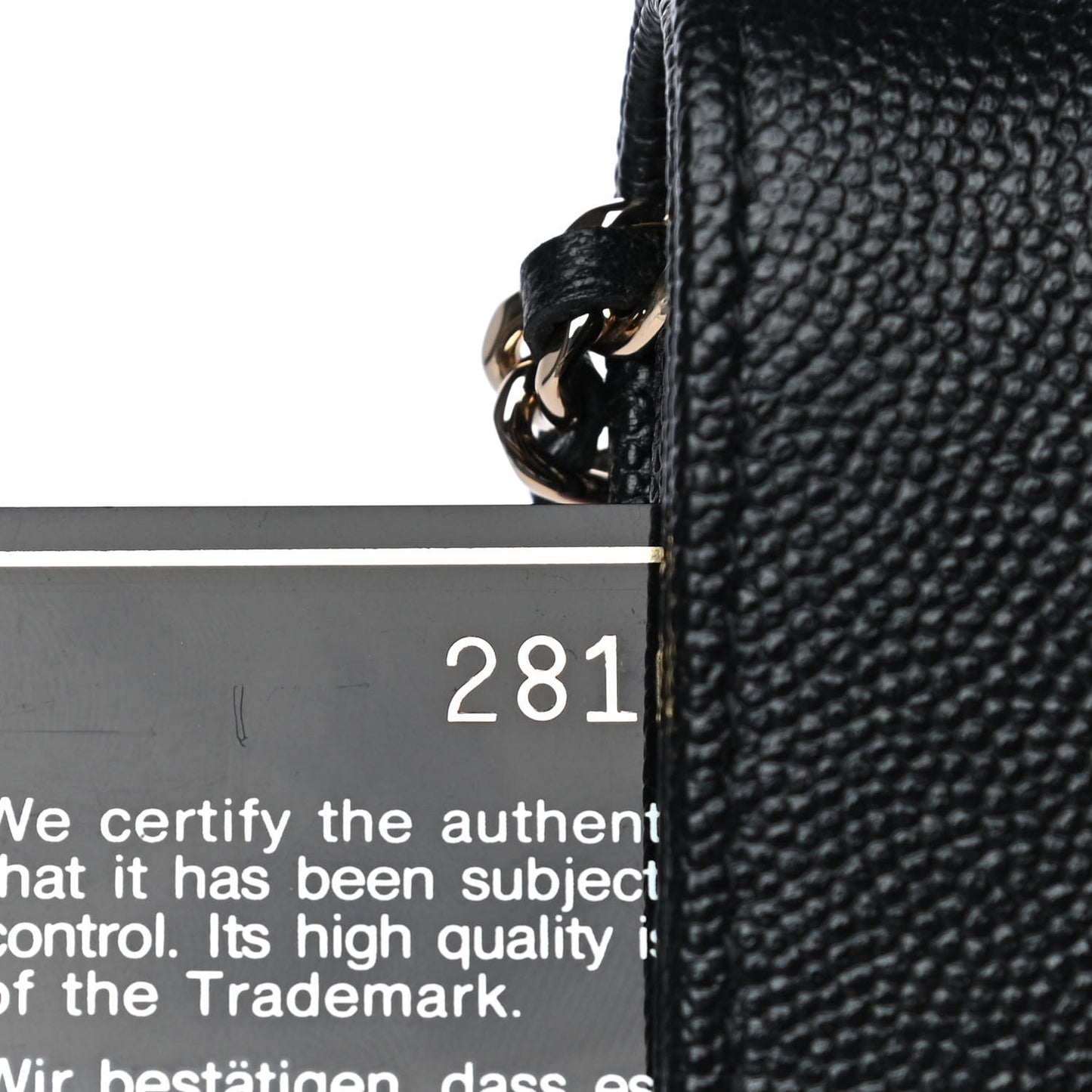 Caviar Quilted Vintage Mademoiselle Wallet On Chain WOC Black